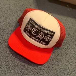 Red Chrome Hearts Hat